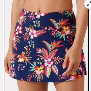 TOMMY BAHAMA ISLAND CAYS Navy Floral PICKLEBALL GOLF SWIM SKORT SKIRT S 4 6